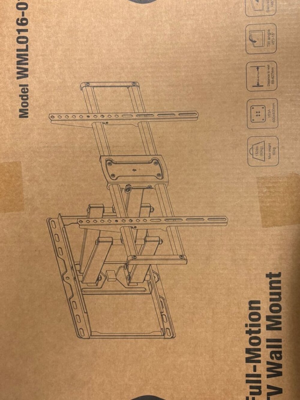 Full Motion TV Wall Mount Bracket for 47-84 Inch Flat Screen TV